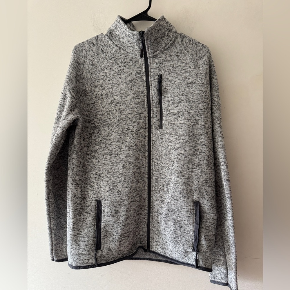 Cedar Wood State Heather Gray Zip Up‎ Jacket Fleece